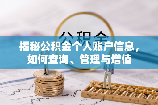 龙城揭秘公积金个人账户信息，如何查询、管理与增值
