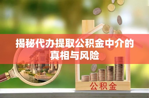 龙城揭秘代办提取公积金中介的真相与风险