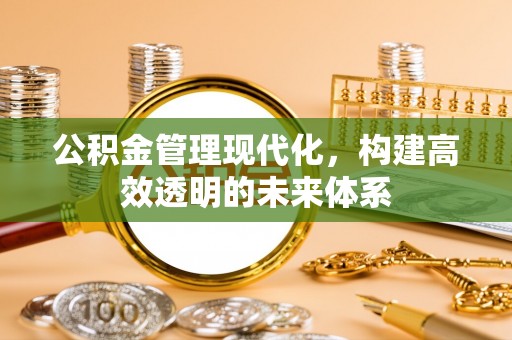 龙城公积金管理现代化，构建高效透明的未来体系
