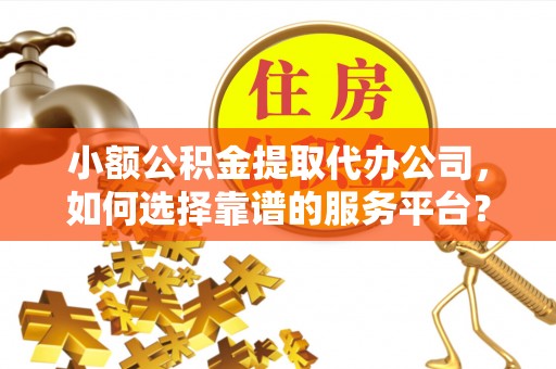 龙城小额公积金提取代办公司，如何选择靠谱的服务平台？