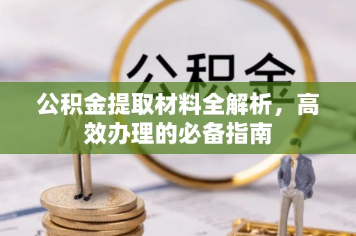 龙城公积金提取材料全解析，高效办理的必备指南