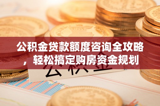 龙城公积金贷款额度咨询全攻略，轻松搞定购房资金规划