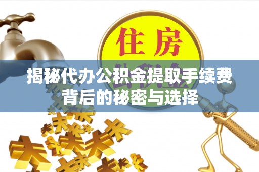 龙城揭秘代办公积金提取手续费背后的秘密与选择